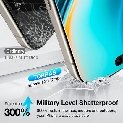 Zaštitna folija za ekran Privacy Torras GlassGo Install Master za Apple iPhone 16 Pro Max, Kaljeno staklo, Puno ljepilo