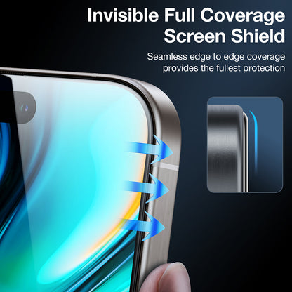 Zaštitna folija za ekran Privacy Torras GlassGo Install Master za Apple iPhone 16 Pro Max, Kaljeno staklo, Puno ljepilo