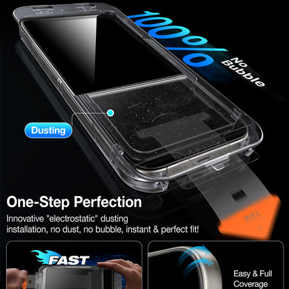 Zaštitna folija za ekran Privacy Torras GlassGo Install Master za Apple iPhone 17 Air, Kaljeno staklo, Full Glue