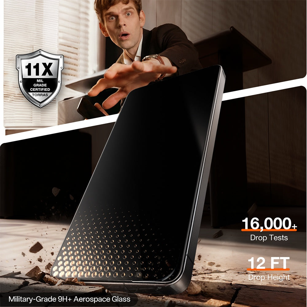 Zaštitna folija za ekran Privacy Torras GlassGo Install Master za Samsung Galaxy S26 Ultra S948, Kaljeno staklo, Full Glue