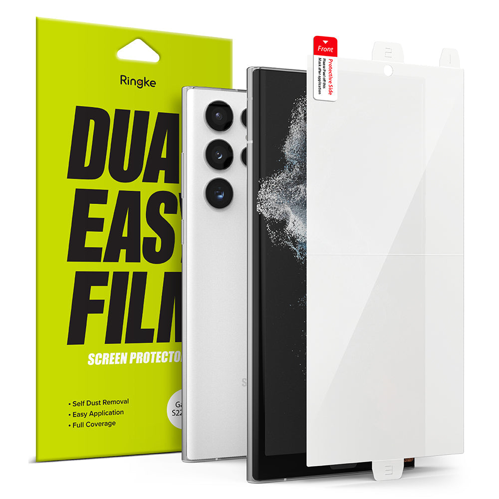 Zaštitna folija za ekran Ringke Dual Easy za Samsung Galaxy S22 Ultra 5G S908, Plastika, Set od 2 komada