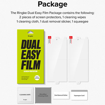 Zaštitna folija za ekran Ringke Dual Easy za Samsung Galaxy S22 Ultra 5G S908, Plastika, Set od 2 komada