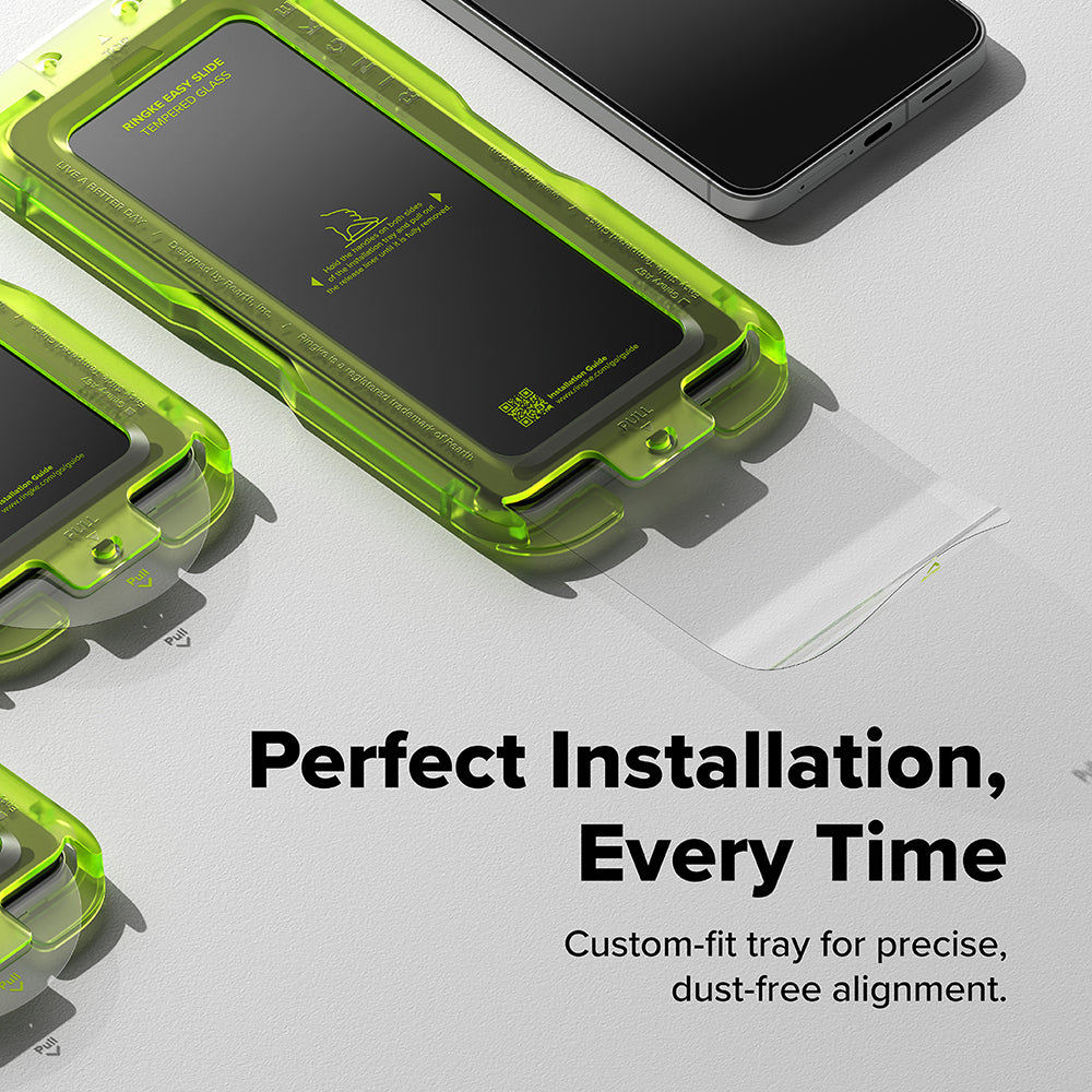 Zaštitna folija za ekran Ringke Easy Slide za Samsung Galaxy A57 5G, Kaljeno staklo, Pun ljepilo, Set od 2 komada
