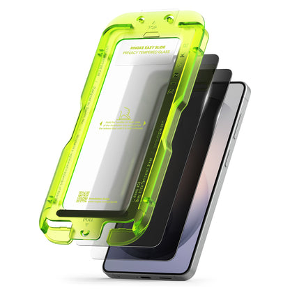 Zaštitna folija za ekran Ringke Easy Slide za Samsung Galaxy S26 S942, Kaljeno staklo, Pun ljepilo, Set od 2 komada, Crna