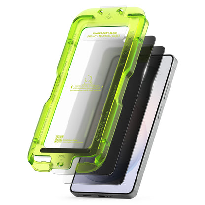 Zaštitna folija za ekran Ringke Easy Slide za Samsung Galaxy S26 Ultra S948, Kaljeno staklo, Pun ljepilo, Set od 2 komada, Crna