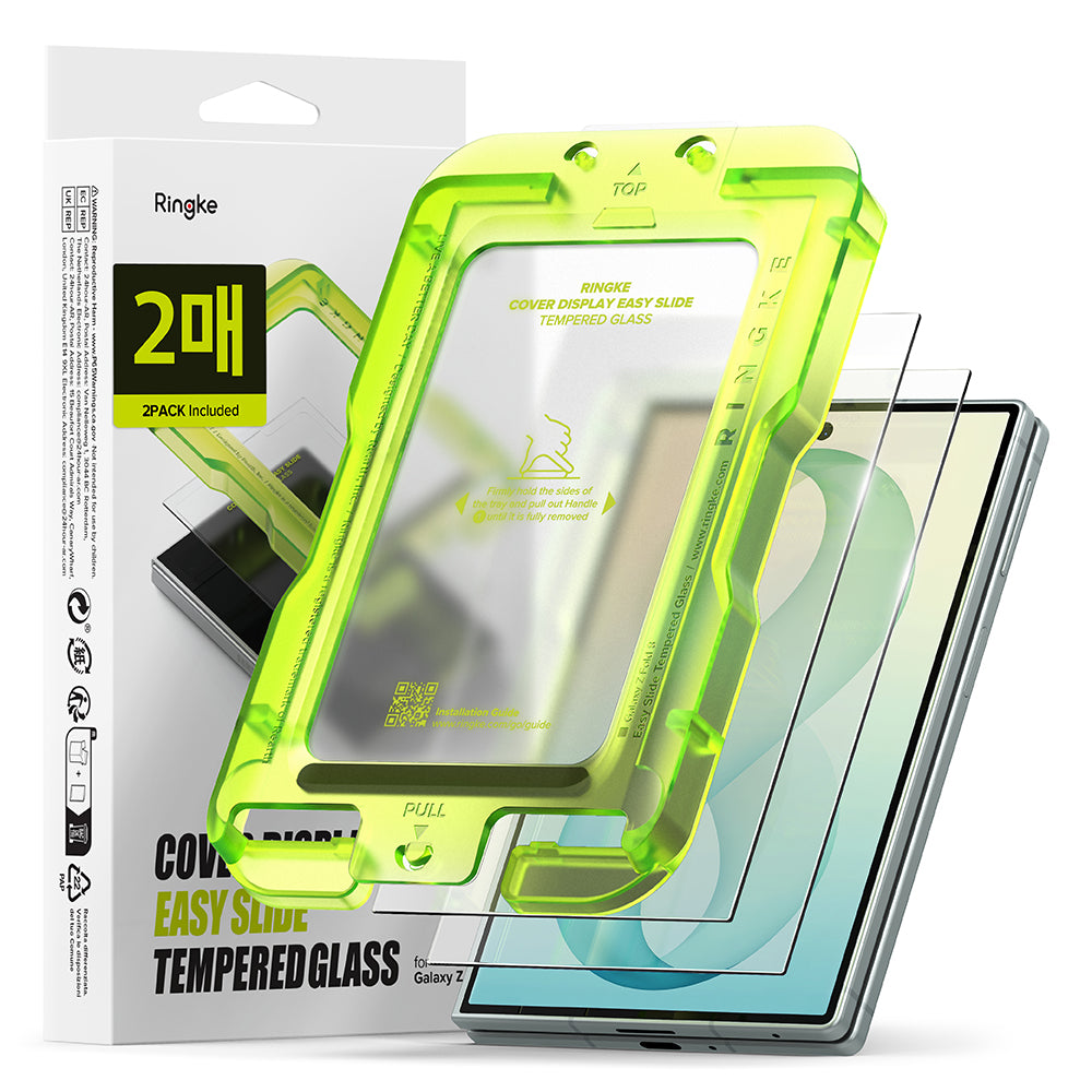 Zaštitna folija za vanjski zaslon Ringke Easy Slide za Samsung Galaxy Z Fold8 F971, Kaljeno staklo, Full Glue, Set od 2 komada
