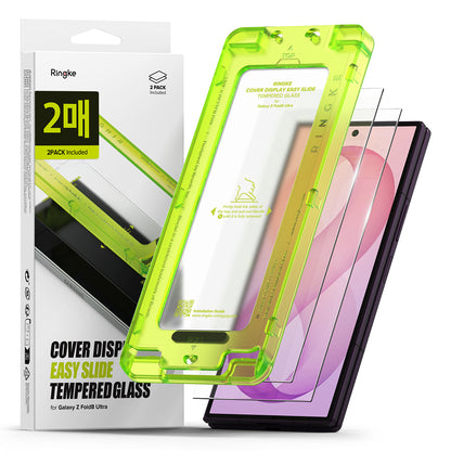 Zaštitna folija za vanjski ekran Ringke Easy Slide za Samsung Galaxy Z Fold8 Ultra F976, Kaljeno staklo, Full Glue, Set od 2 komada