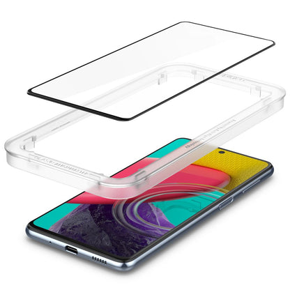 Zaštitna folija za ekran Spigen GlastR Align Master za Samsung Galaxy M53 M536, Kaljeno staklo, Full Glue, Crna