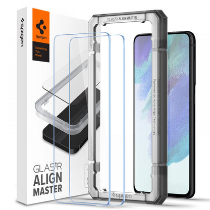 Zaštitna folija za ekran Spigen GlastR Align Master za Samsung Galaxy S21 FE 5G G990, Kaljeno staklo, Full Glue, Set od 2 komada AGL03088