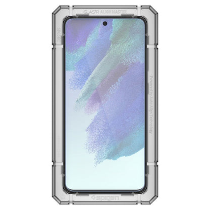 Zaštitna folija za ekran Spigen GlastR Align Master za Samsung Galaxy S21 FE 5G G990, Kaljeno staklo, Full Glue, Set od 2 komada AGL03088