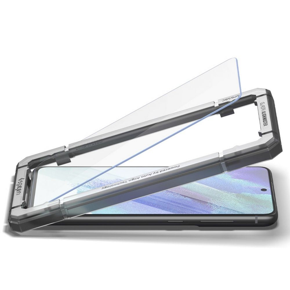Zaštitna folija za ekran Spigen GlastR Align Master za Samsung Galaxy S21 FE 5G G990, Kaljeno staklo, Full Glue, Set od 2 komada AGL03088
