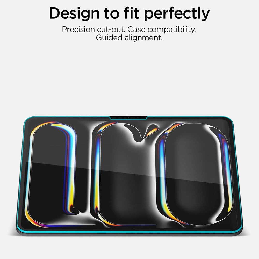 Zaštitna folija za ekran Spigen GlastR Align Master T za Apple iPad Pro 11 (2025) / Pro 11 (2024), Kaljeno staklo, Full Glue AGL11699