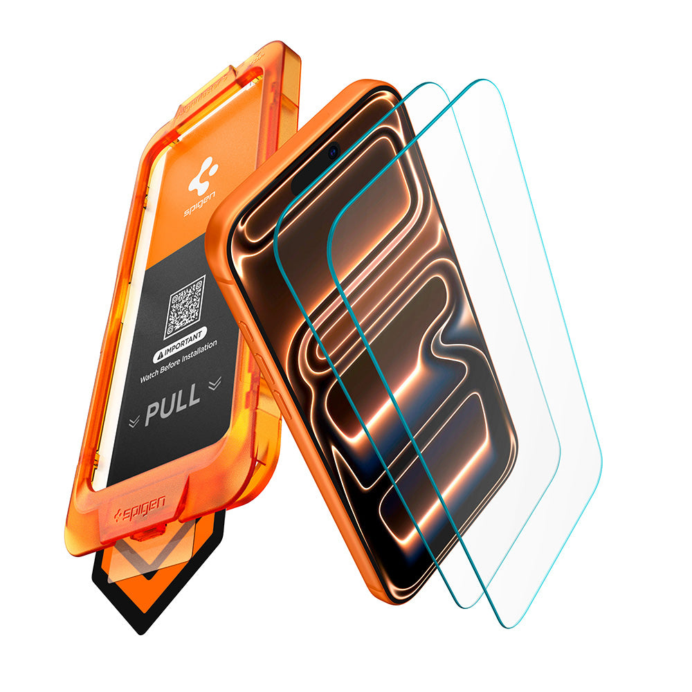 Zaštitna folija za ekran Spigen GlastR AlignMaster S za Apple iPhone 18 Pro Max / 17 Pro Max, Kaljeno staklo, Full Glue, Set 2 komada AGL10101