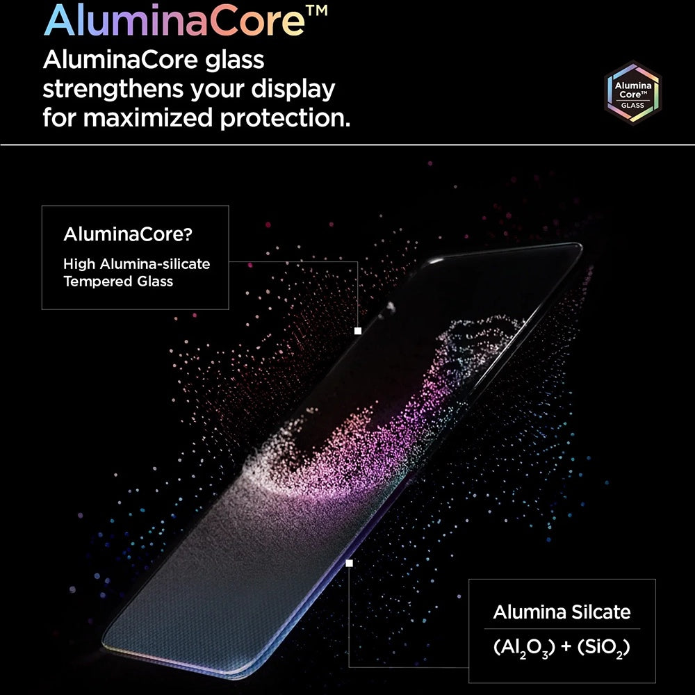 Zaštitna folija za ekran Spigen GlastR AlignMaster S za OnePlus 15R, Kaljeno staklo, Full Glue, Set 2 komada AGL11398