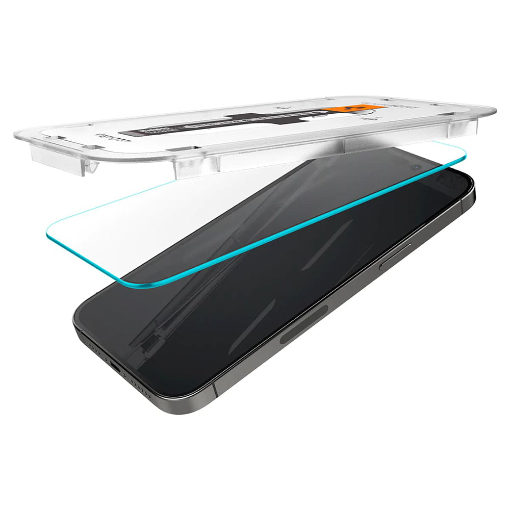 Zaštitna folija za ekran Spigen GlastR EZ FIT za Apple iPhone 14 Pro, Kaljeno staklo, Full Glue, Set od 2 komada