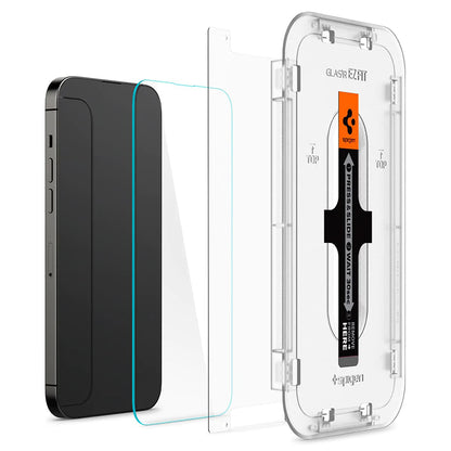 Zaštitna folija za ekran Spigen GlastR EZ FIT za Apple iPhone 14 Pro, Kaljeno staklo, Full Glue, Set od 2 komada
