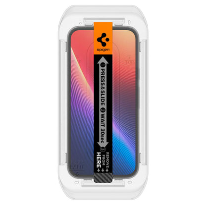 Zaštitna folija za ekran Spigen GlastR EZ FIT za Google Pixel 9a, Kaljeno staklo, Full Glue, Set 2 komada AGL08938