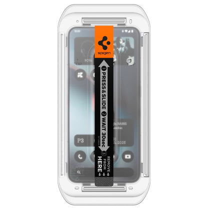 Zaštitna folija za ekran Spigen GlastR EZ FIT za Nothing Phone (3), Kaljeno staklo, Full Glue, Set od 2 komada AGL10165