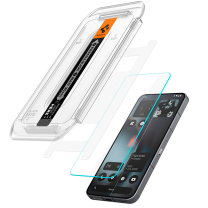 Zaštitna folija za ekran Spigen GlastR EZ FIT za Nothing Phone (3), Kaljeno staklo, Full Glue, Set od 2 komada AGL10165
