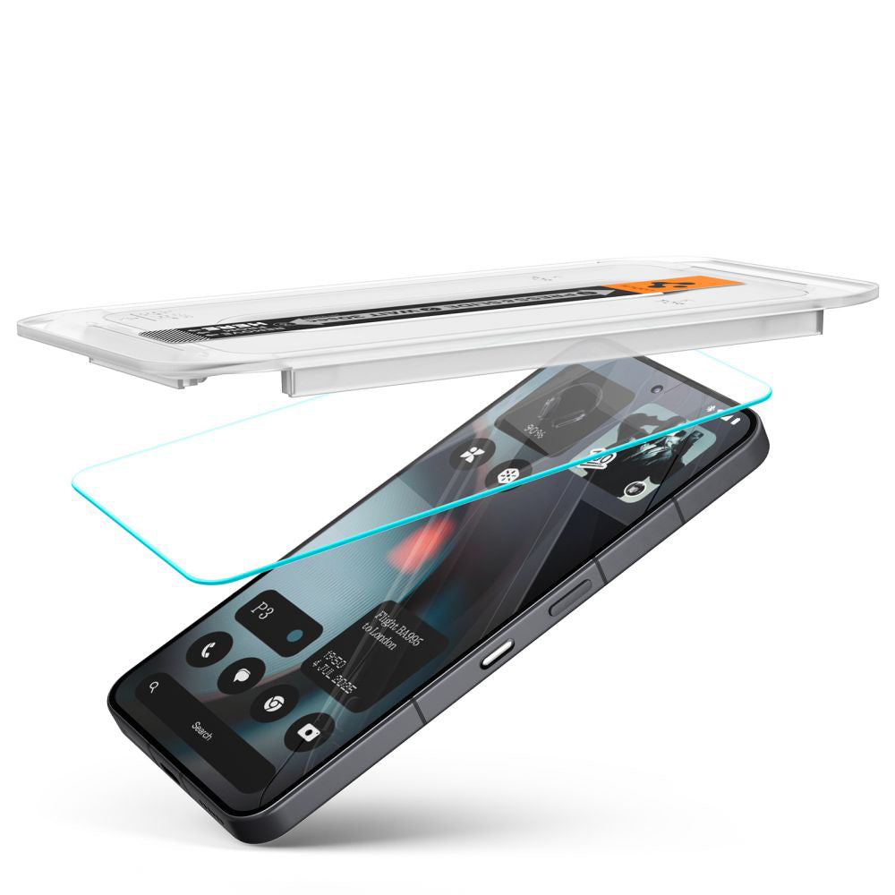 Zaštitna folija za ekran Spigen GlastR EZ FIT za Nothing Phone (3), Kaljeno staklo, Full Glue, Set od 2 komada AGL10165