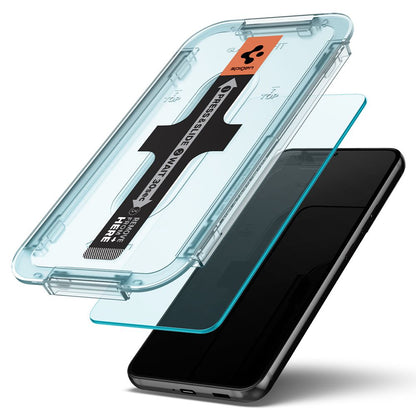 Zaštitna folija za ekran Spigen GlastR EZ FIT za Samsung Galaxy S22 5G S901, Kaljeno staklo, Puna ljepila, Set od 2 komada AGL04151
