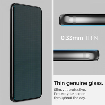 Zaštitna folija za ekran Spigen GlastR EZ FIT za Samsung Galaxy S22 5G S901, Kaljeno staklo, Puna ljepila, Set od 2 komada AGL04151