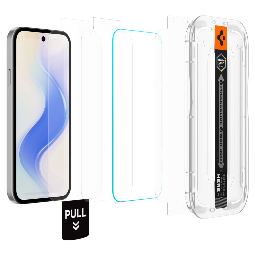 Zaštitna folija za ekran Spigen GlastR EZ FIT Pro HD za Google Pixel 10a, Kaljeno staklo, Full Glue, Set 2 komada AGL11364