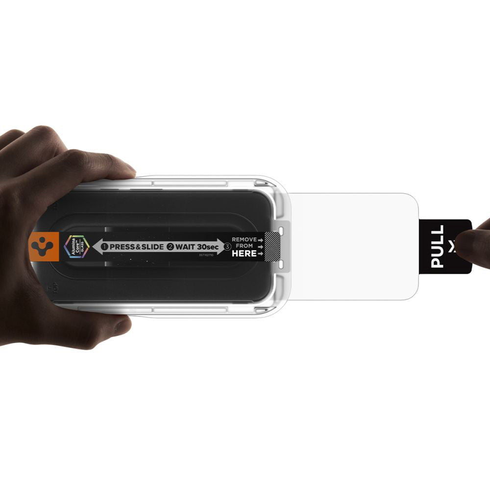 Zaštitna folija za ekran Spigen GlastR EZ FIT Pro HD za Google Pixel 10a, Kaljeno staklo, Full Glue, Set 2 komada AGL11364