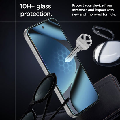 Zaštitna folija za ekran Spigen GlastR EZ FIT Pro HD za Google Pixel 10a, Kaljeno staklo, Full Glue, Set 2 komada AGL11364