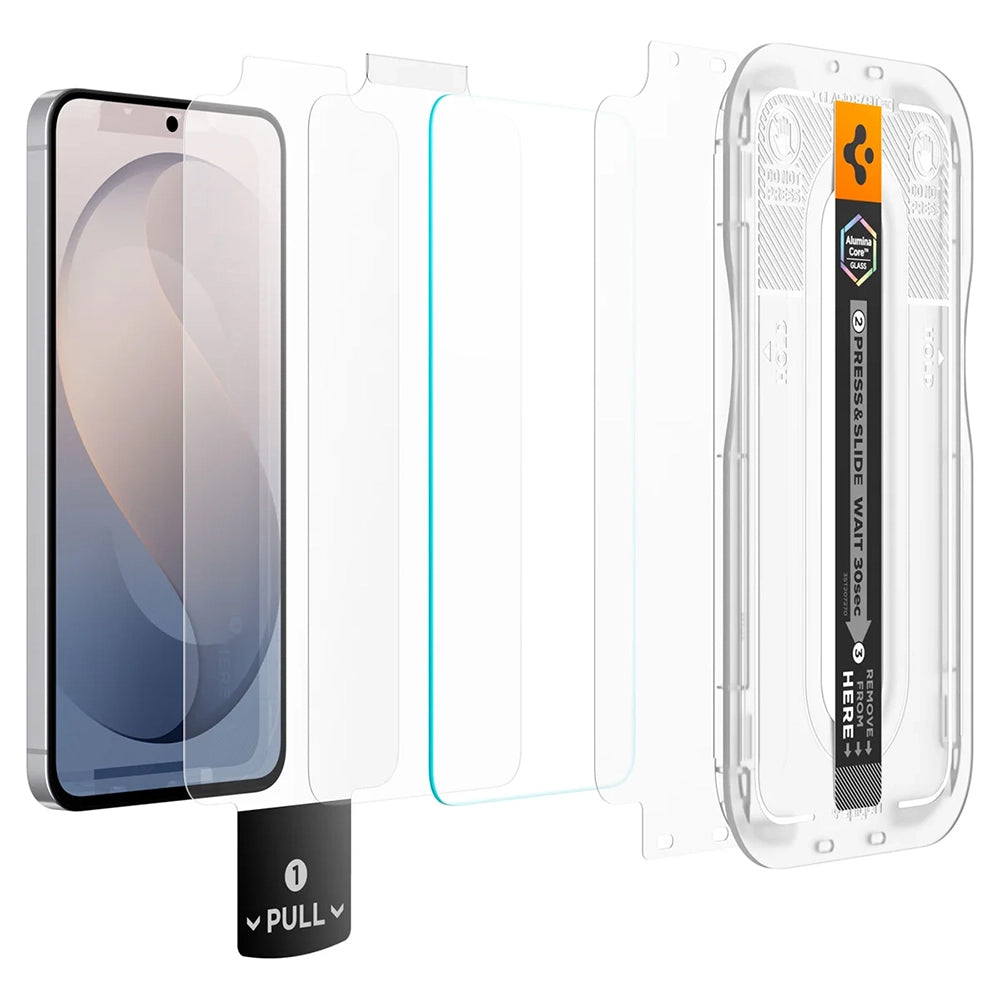 Zaštitna folija za ekran Spigen GlastR EZ FIT Pro HD za Samsung Galaxy S26 FE S741, Kaljeno staklo, Full Glue AGL11996