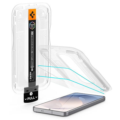 Zaštitna folija za ekran Spigen GlastR EZ FIT Pro HD za Samsung Galaxy S26 FE S741, Kaljeno staklo, Full Glue, Set od 2 komada AGL11811