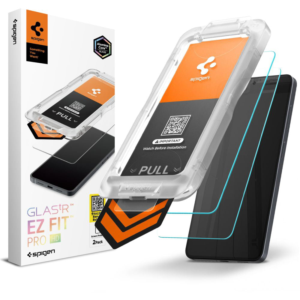 Zaštitna folija za ekran Spigen GlastR EZ FIT Pro HD za Samsung Galaxy S26 Plus S947, Kaljeno staklo, Full Glue, Set 2 komada AGL11084