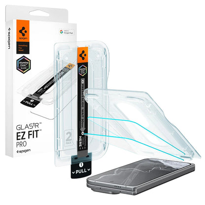 Zaštitna folija za vanjski ekran Spigen GlastR EZ FIT Pro za Google Pixel 11 Pro Fold, Kaljeno staklo, Full Glue, Set od 2 komada AGL11490