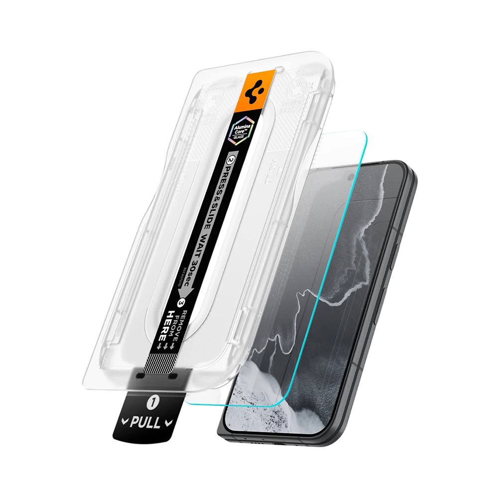 Zaštitna folija za vanjski ekran Spigen GlastR EZ FIT Pro za Google Pixel 11 Pro Fold, Kaljeno staklo, Full Glue, Set od 2 komada AGL11490