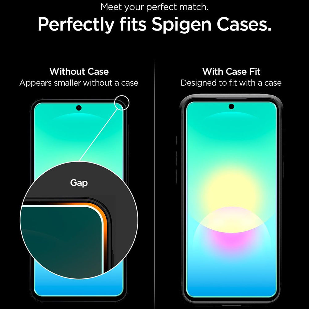 Zaštitna folija za ekran Spigen GlastR EZ FIT Pro za Samsung Galaxy A27 5G, Kaljeno staklo, Full Glue, Set od 2 komada AGL11809