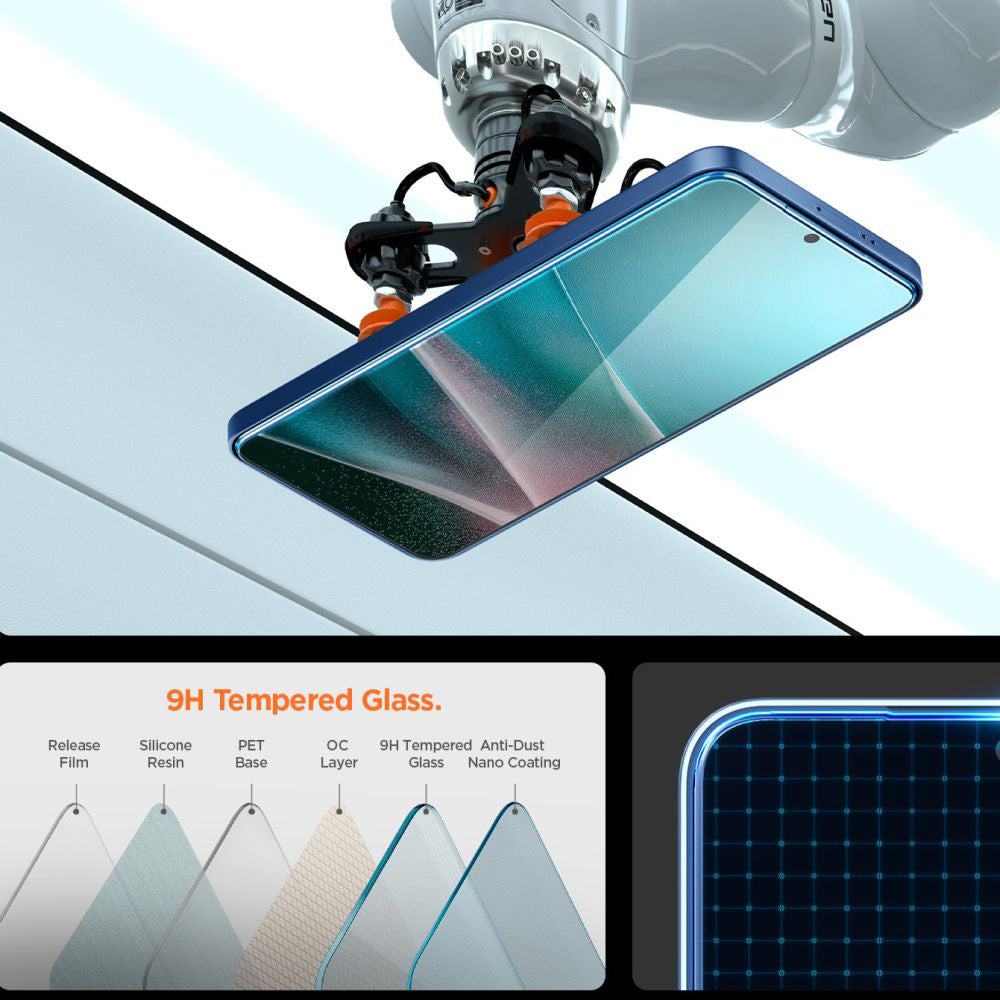 Zaštitna folija za ekran Spigen GlastR EZ FIT Pro za Samsung Galaxy S25 Edge S937, Kaljeno staklo, Full Glue