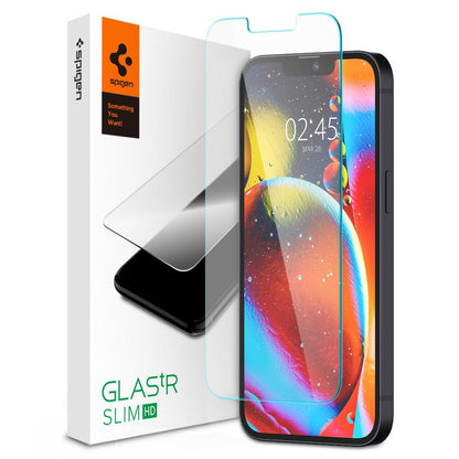Zaštitna folija za ekran Spigen GlastR Slim za Apple iPhone 17e / 16e / 14 / 13 Pro, Kaljeno staklo, Full Glue