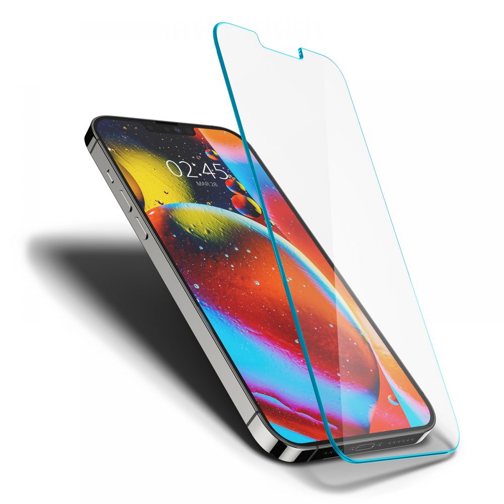 Zaštitna folija za ekran Spigen GlastR Slim za Apple iPhone 17e / 16e / 14 / 13 Pro, Kaljeno staklo, Full Glue