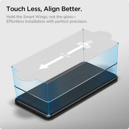 Zaštitna folija za ekran Spigen GlastR Slim za Samsung Galaxy XCover7 Pro / Xcover7 G556, Kaljeno staklo, Full Glue, Set od 2 komada AGL09407