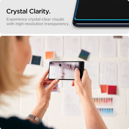 Zaštitna folija za ekran Spigen GlastR Slim za Samsung Galaxy XCover7 Pro / Xcover7 G556, Kaljeno staklo, Full Glue, Set od 2 komada AGL09407