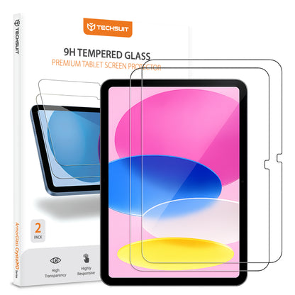 Zaštitna folija za ekran Techsuit ArmorGlass CrystalHD za Apple iPad (2025) / (2022), Kaljeno staklo, Full Glue, Set od 2 komada