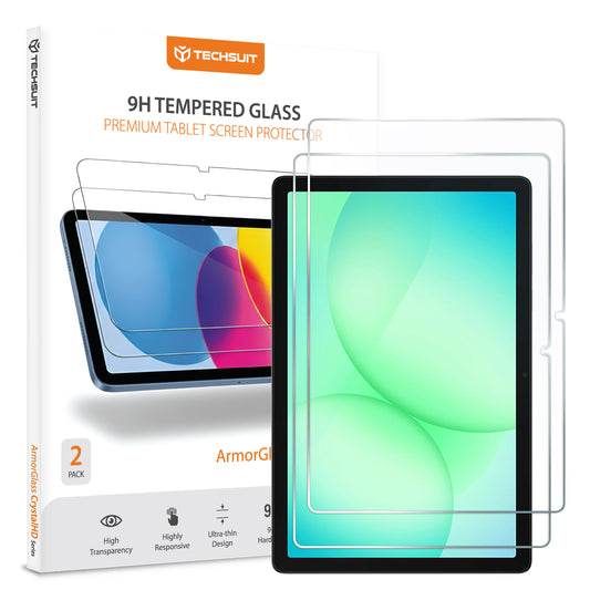 Zaštitna folija za ekran Techsuit ArmorGlass CrystalHD za Samsung Galaxy Tab A11+ / Tab A9+, Kaljeno staklo, Full Glue, Set od 2 komada