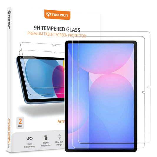 Zaštitna folija za ekran Techsuit ArmorGlass CrystalHD za Samsung Galaxy Tab S10 FE+, Kaljeno staklo, Full Glue, Set 2 komada