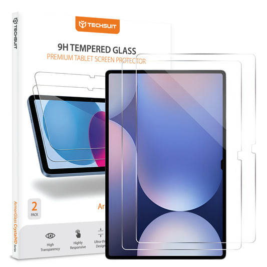 Zaštitna folija za ekran Techsuit ArmorGlass CrystalHD za Samsung Galaxy Tab S10+ / Tab S9 FE+, Kaljeno staklo, Full Glue, Set od 2 komada