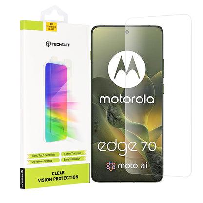 Zaštitna folija za ekran Techsuit Clear Vision za Motorola Edge 70, Kaljeno staklo, Full Glue