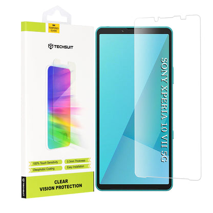 Zaštitna folija za ekran Techsuit Clear Vision za Sony Xperia 10 VII, Kaljeno staklo, Puno ljepilo