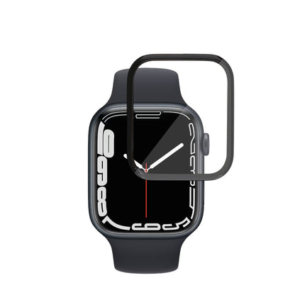 Zaštitna folija za ekran Techsuit Nano Flex za Apple Watch Series 9 / 8 / 7 45mm, Plastika, Set od 2 komada, Crna