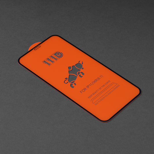 Zaštitna folija za ekran Techsuit za Apple iPhone 11 / XR, Kaljeno staklo, Full Glue, 111D, Crna