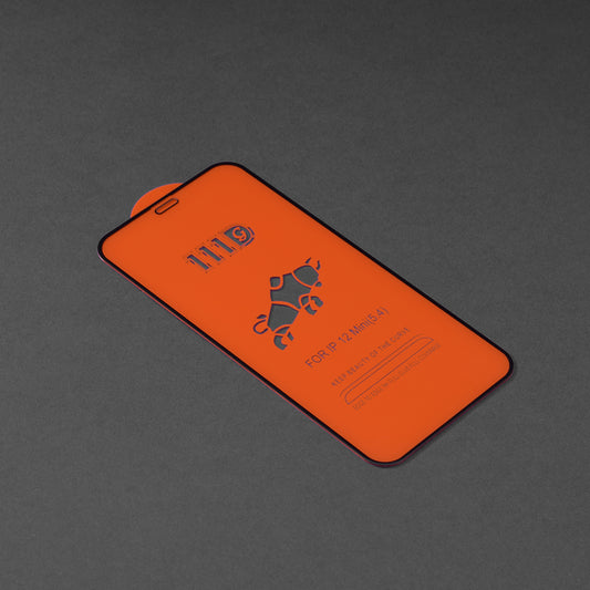 Zaštitna folija za ekran Techsuit za Apple iPhone 12 mini, Kaljeno staklo, Full Glue, 111D, Crna