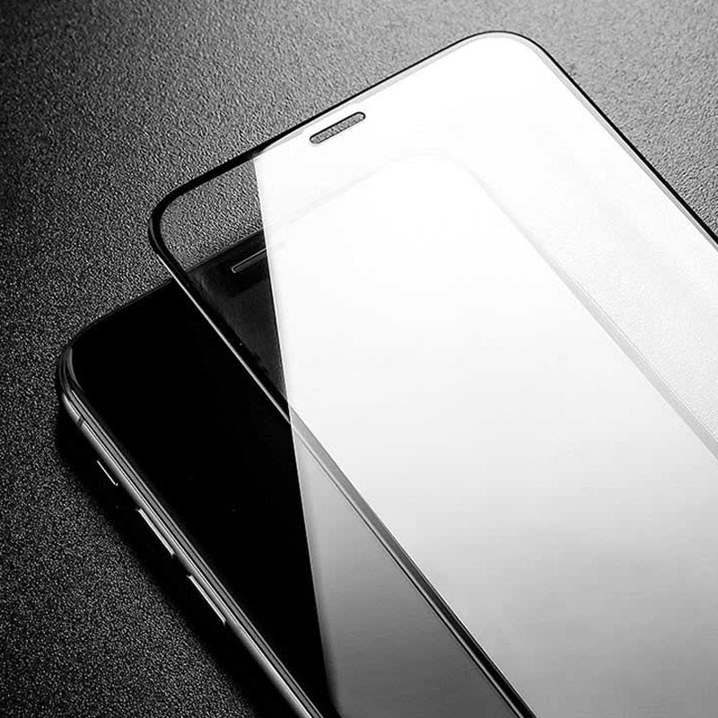 Zaštitna folija za ekran Techsuit za Apple iPhone 13 Pro Max, kaljeno staklo, puna ljepila, crna